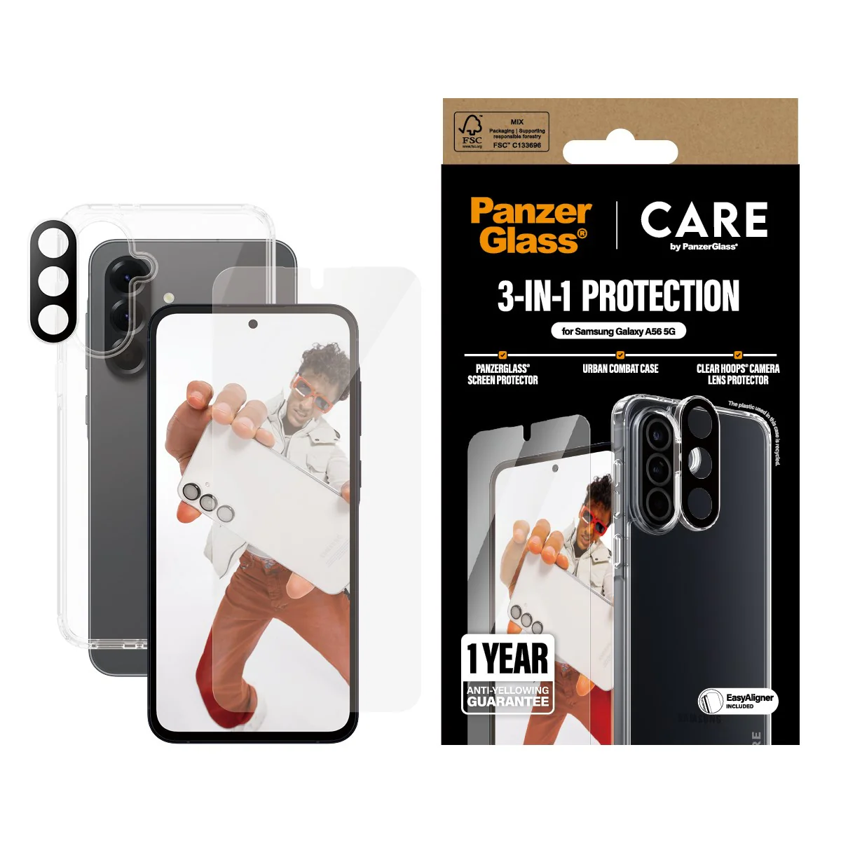 PanzerGlass® | CARE⢠by PanzerGlass® 3-in-1 Bundle Samsung Galaxy A56 5G - Image 2