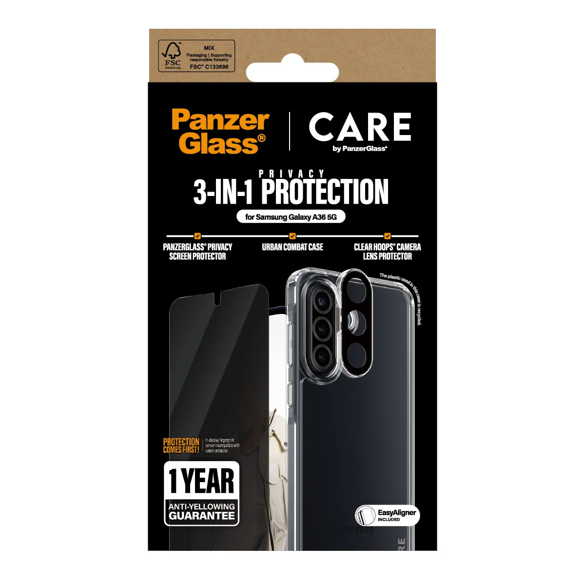 PanzerGlass® | CARE⢠by PanzerGlass® 3-in-1 Privacy Bundle Samsung Galaxy A36 5G - Image 3
