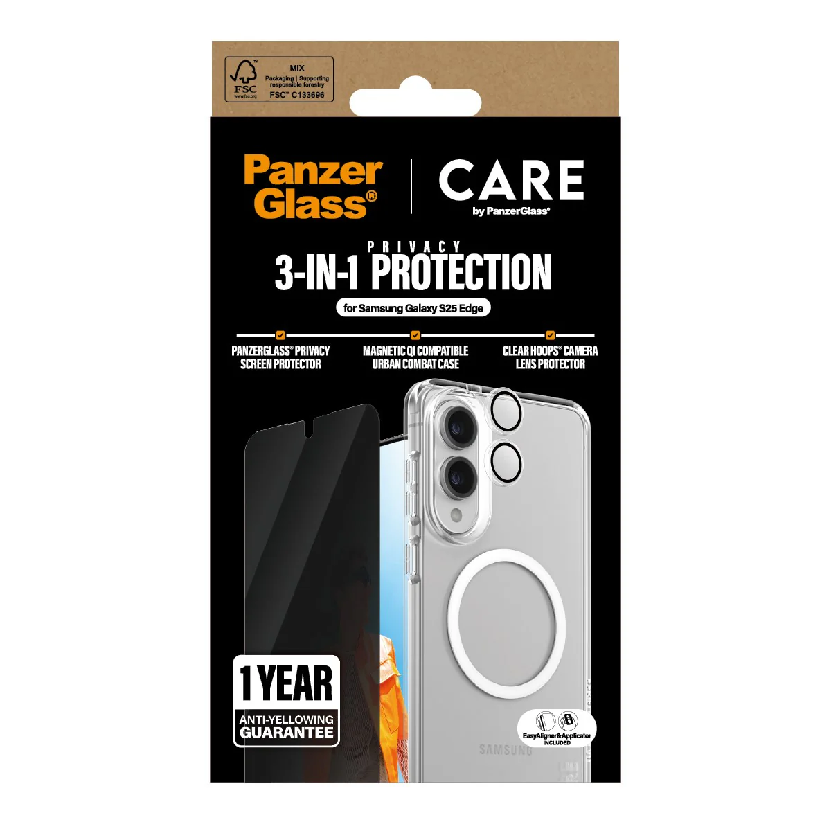 PanzerGlass® | CARE™ by PanzerGlass® 3-in-1 Privacy Bundle Samsung S25 Edge - Image 3
