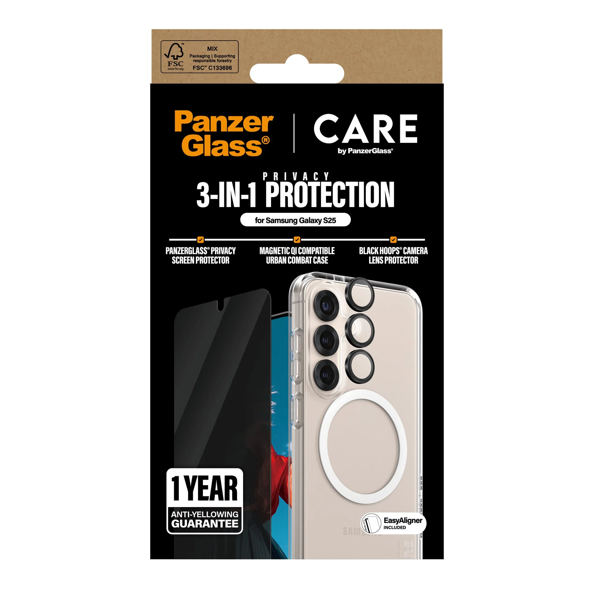 PanzerGlass® | CARE⢠by PanzerGlass® 3-in-1 Privacy Bundle Samsung Galaxy S25 - Image 3