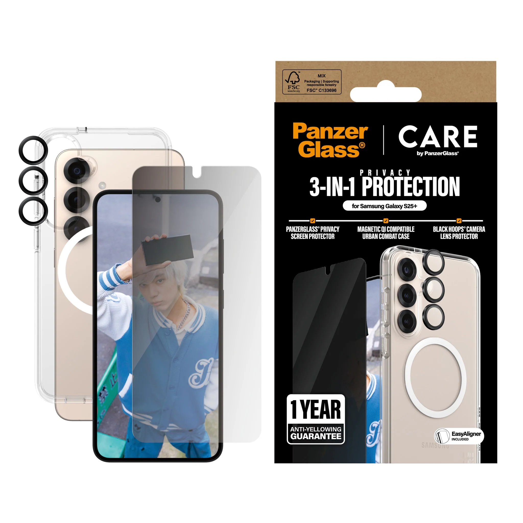 PanzerGlass® | CARE⢠by PanzerGlass® 3-in-1 Privacy Bundle Samsung Galaxy S25+ - Image 2