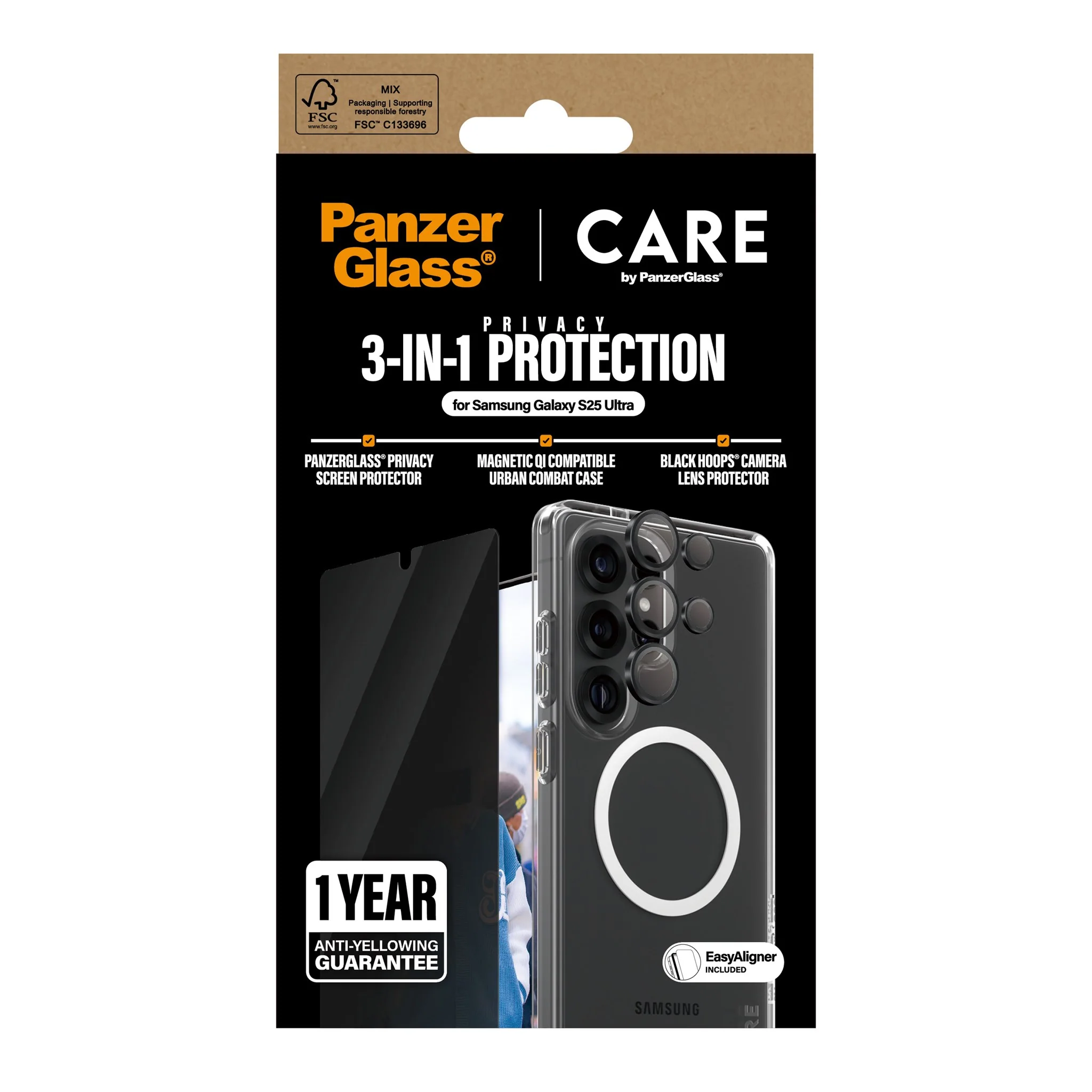 PanzerGlass® | CARE™ by PanzerGlass® 3-in-1 Privacy Bundle Samsung Galaxy S25 Ultra - Image 3