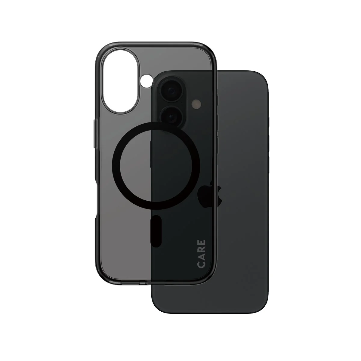CARE™ by PanzerGlass® Smokey Case w. Black MagSafe iPhone 16
