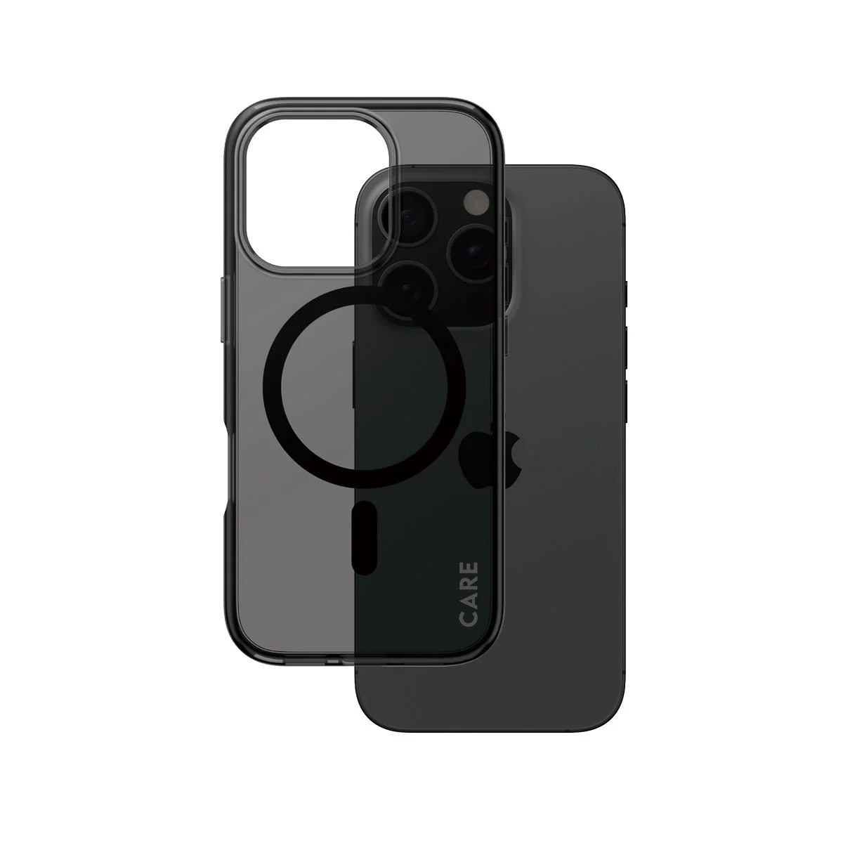 CARE™ by PanzerGlass® Smokey Case w. Black MagSafe iPhone 16 Pro