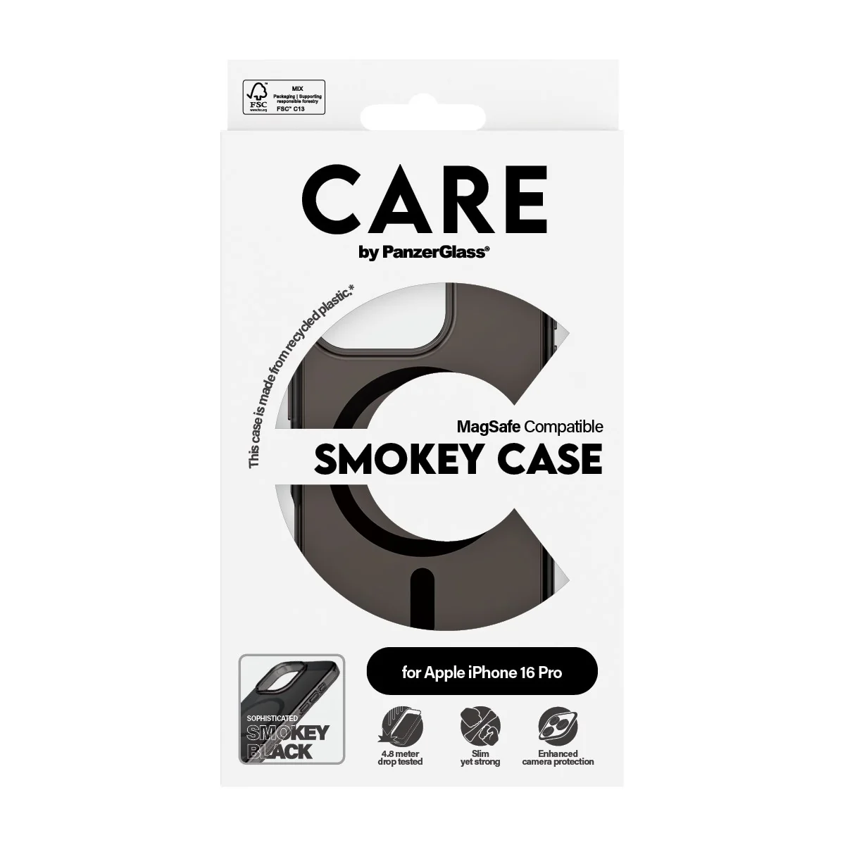 CARE™ by PanzerGlass® Smokey Case w. Black MagSafe iPhone 16 Pro - Image 3