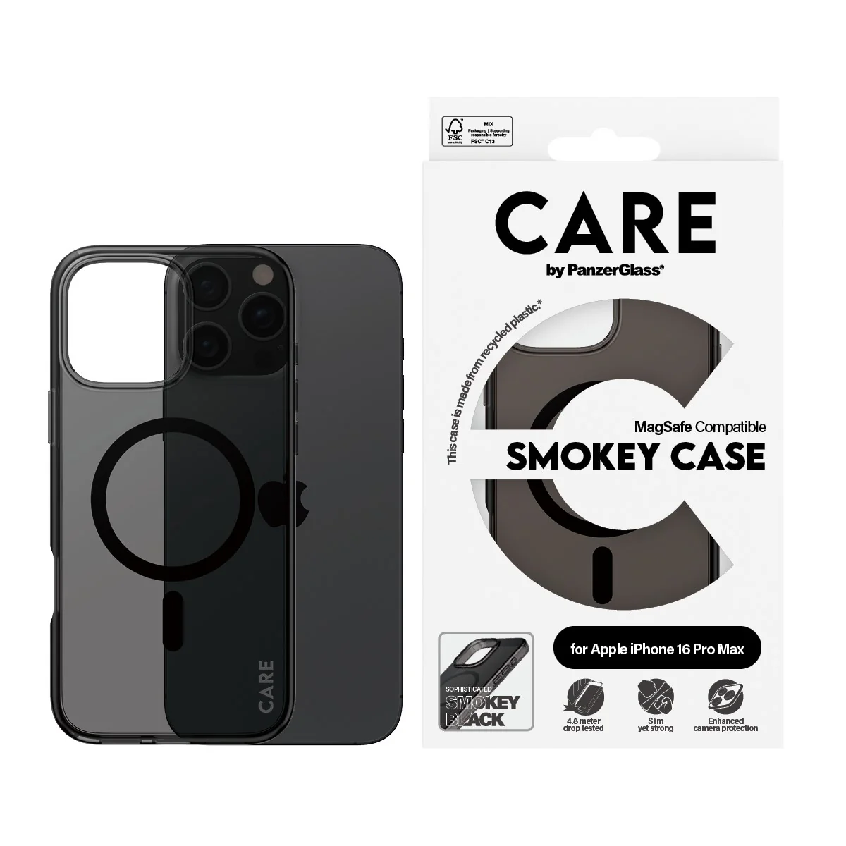 CARE™ by PanzerGlass® Smokey Case w. Black MagSafe iPhone 16 Pro Max - Image 2