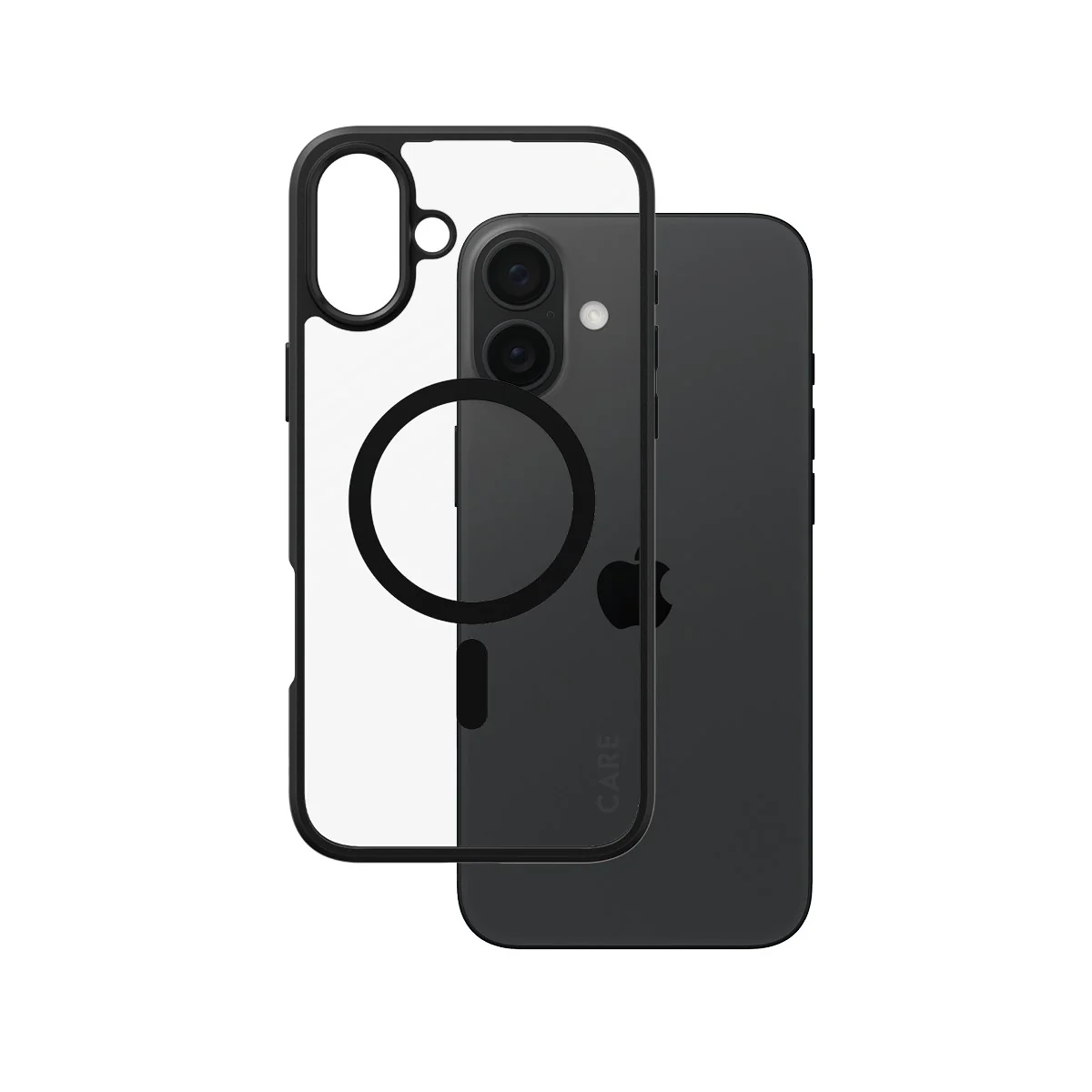 CARE⢠by PanzerGlass® Urban Combat Case Transparent w. Black Frame & MagSafe iPhone 16 Plus