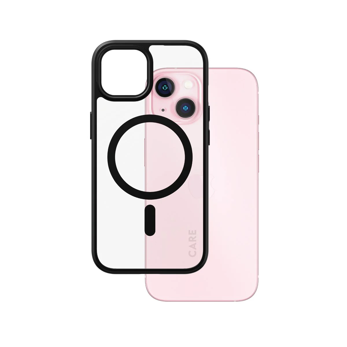 CARE⢠by PanzerGlass® Urban Combat Case Transparent w. Black MagSafe iPhone 15
