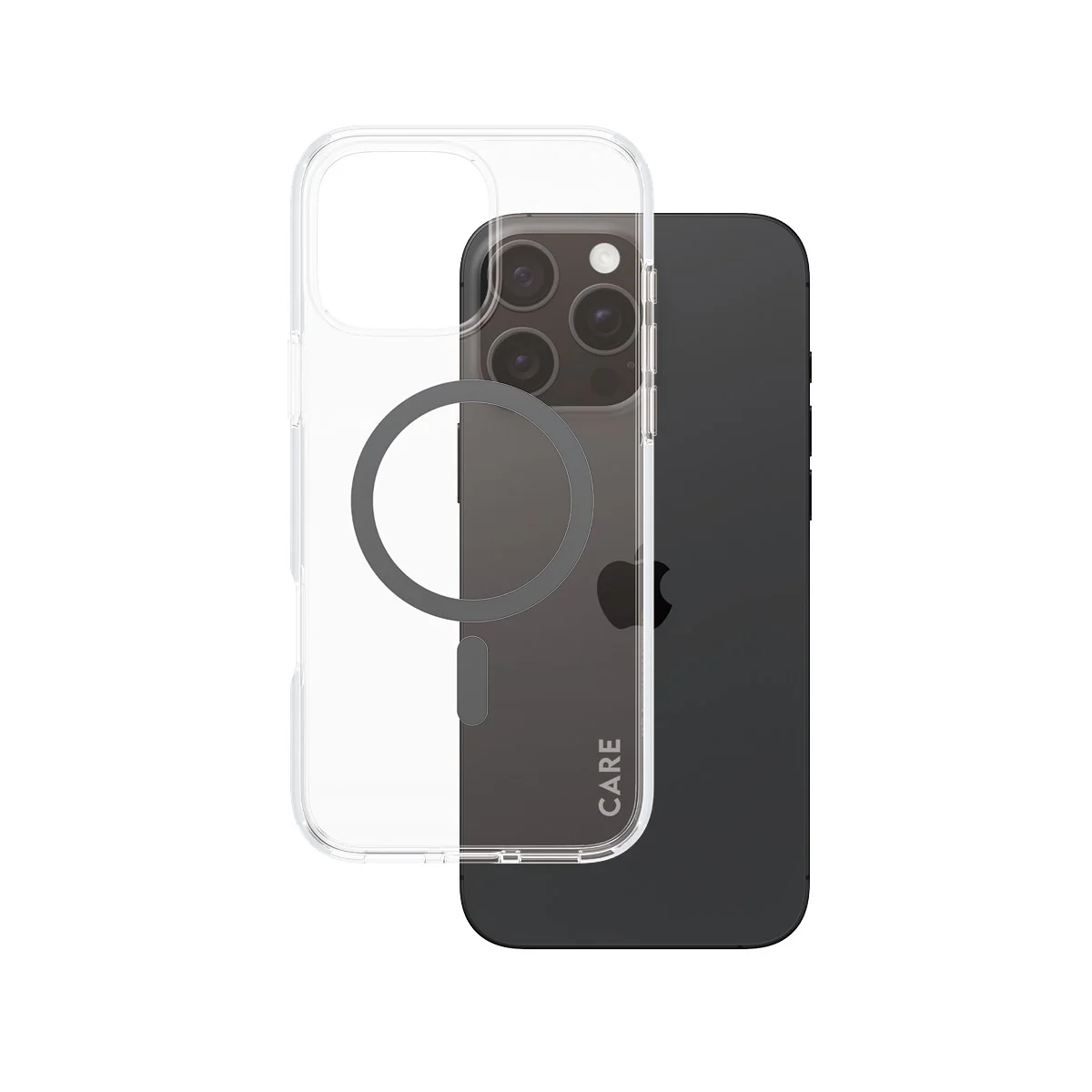 CARE™ by PanzerGlass® Urban Combat Case Transparent w. Black MagSafe iPhone 16 Pro Max
