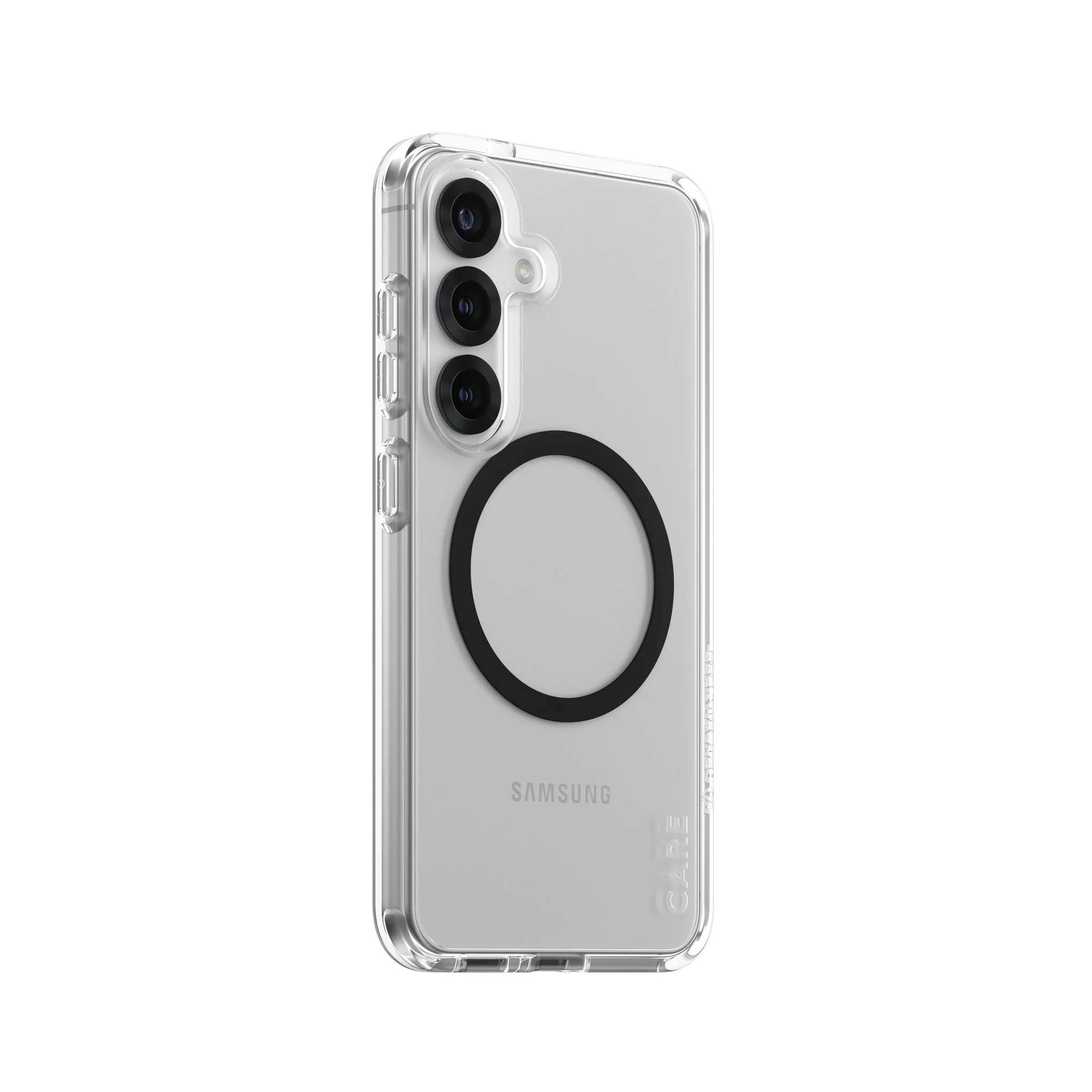 CARE⢠by PanzerGlass® Urban Combat Case Transparent w. Black Qi Compatible Samsung Galaxy S25