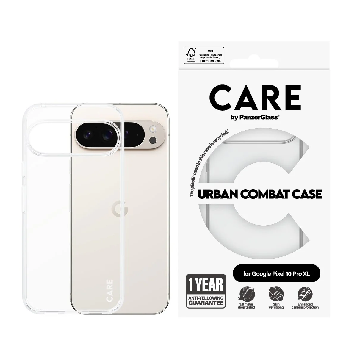 CARE™ by PanzerGlass® Urban Combat Case Transparent Google Pixel 10 Pro XL - Image 2
