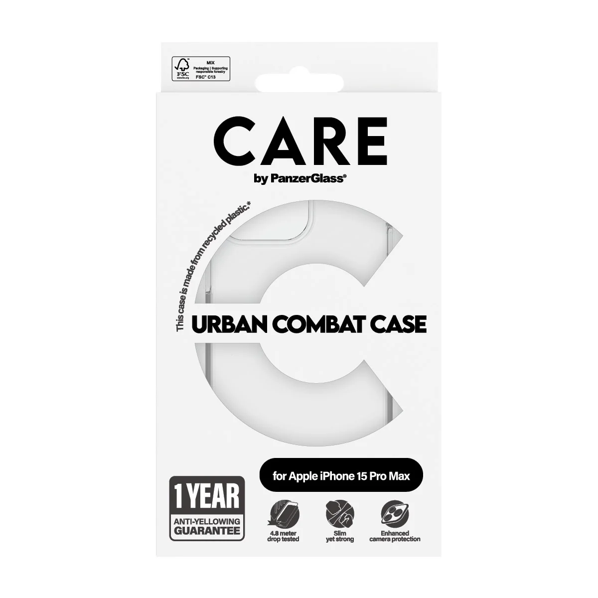 CARE™ by PanzerGlass® Urban Combat Case Transparent iPhone 15 Pro Max - Image 3