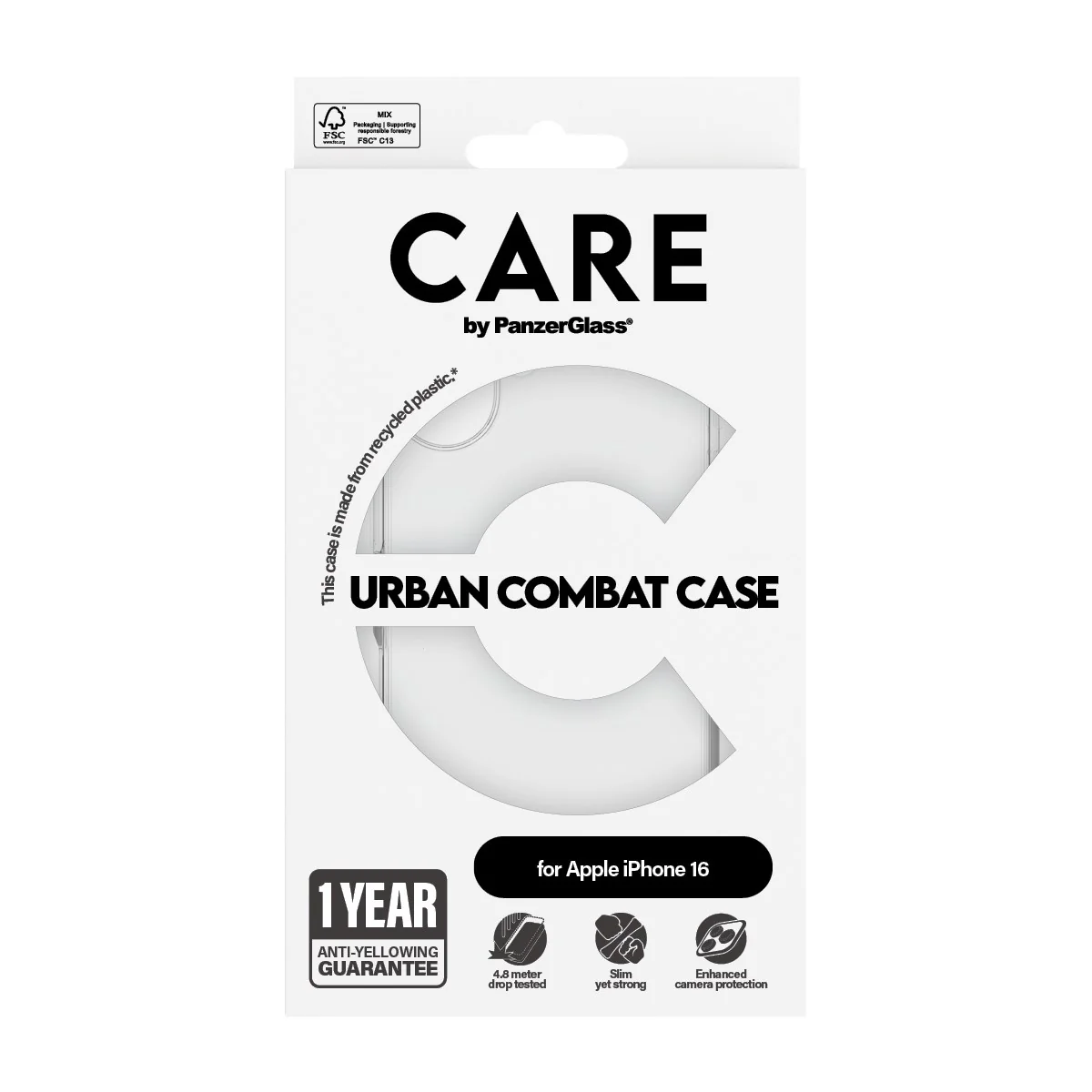 CARE™ by PanzerGlass® Urban Combat Case Transparent iPhone 16 - Image 3
