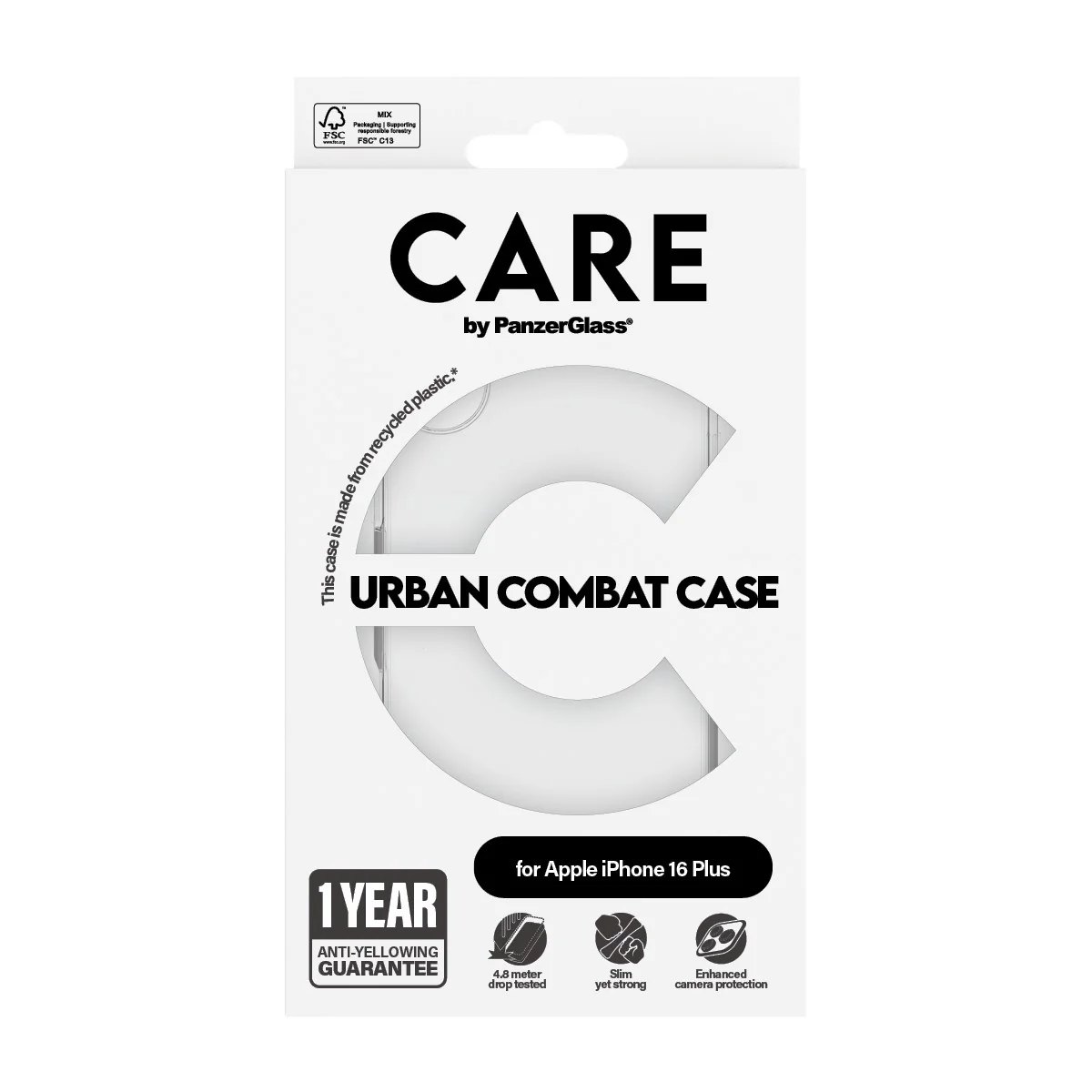 CARE™ by PanzerGlass® Urban Combat Case Transparent iPhone 16 Plus - Image 3
