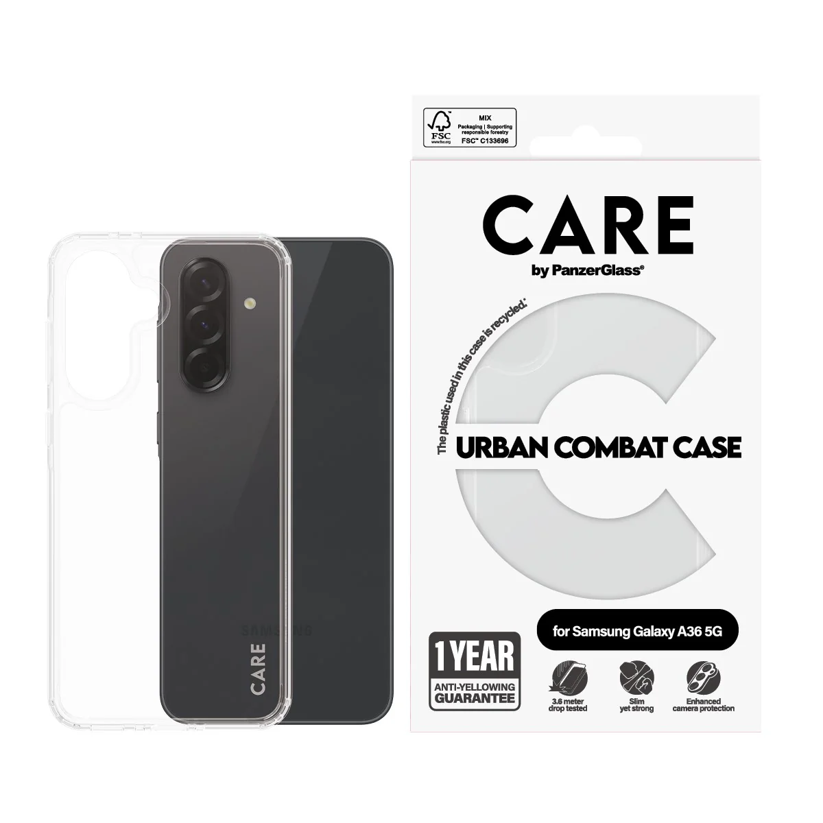 CARE™ by PanzerGlass® Urban Combat Case Transparent Samsung Galaxy A36 5G - Image 2