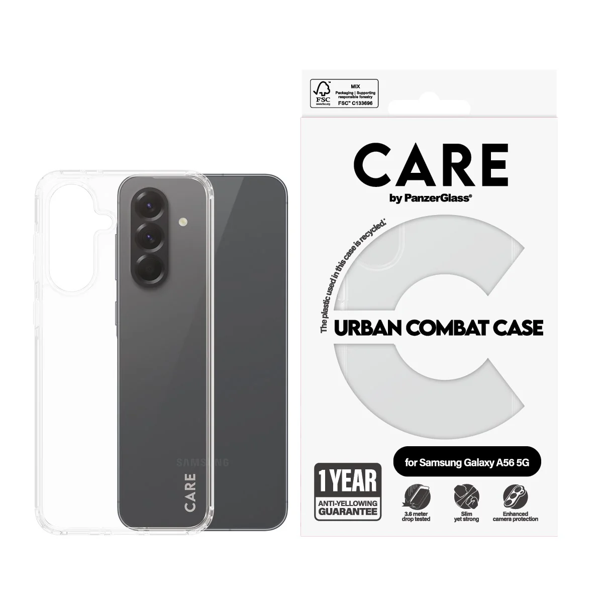 CARE™ by PanzerGlass® Urban Combat Case Transparent Samsung Galaxy A56 5G - Image 2