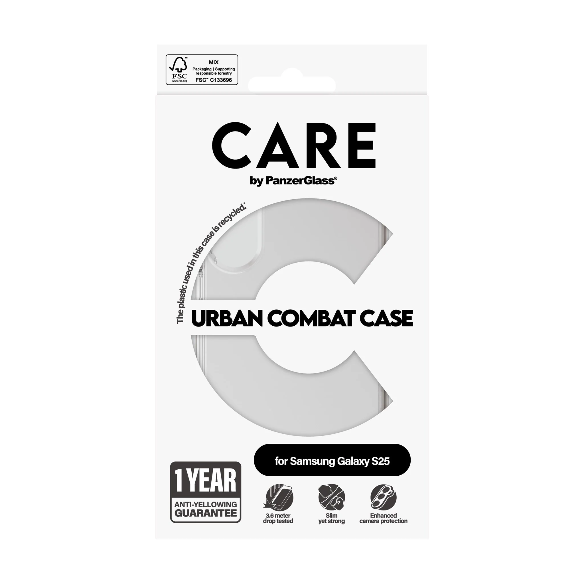 CARE™ by PanzerGlass® Urban Combat Case Transparent Samsung Galaxy S25 - Image 3