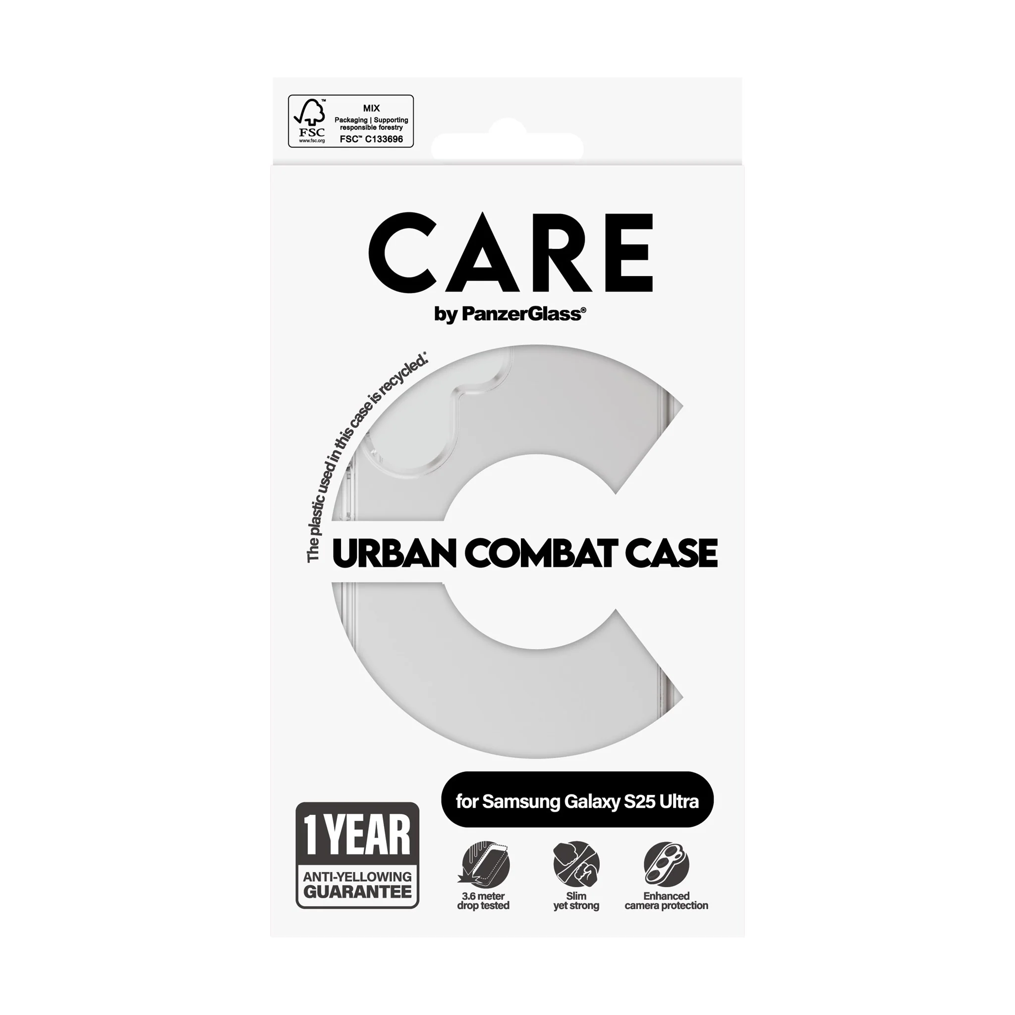 CARE⢠by PanzerGlass® Urban Combat Case Transparent Samsung Galaxy S25 Ultra - Image 3