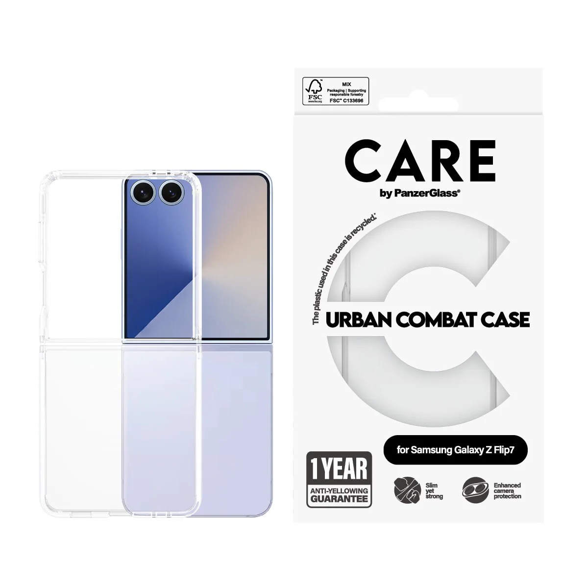 CARE™ by PanzerGlass® Urban Combat Case Transparent Samsung Galaxy Z Flip7 - Image 2