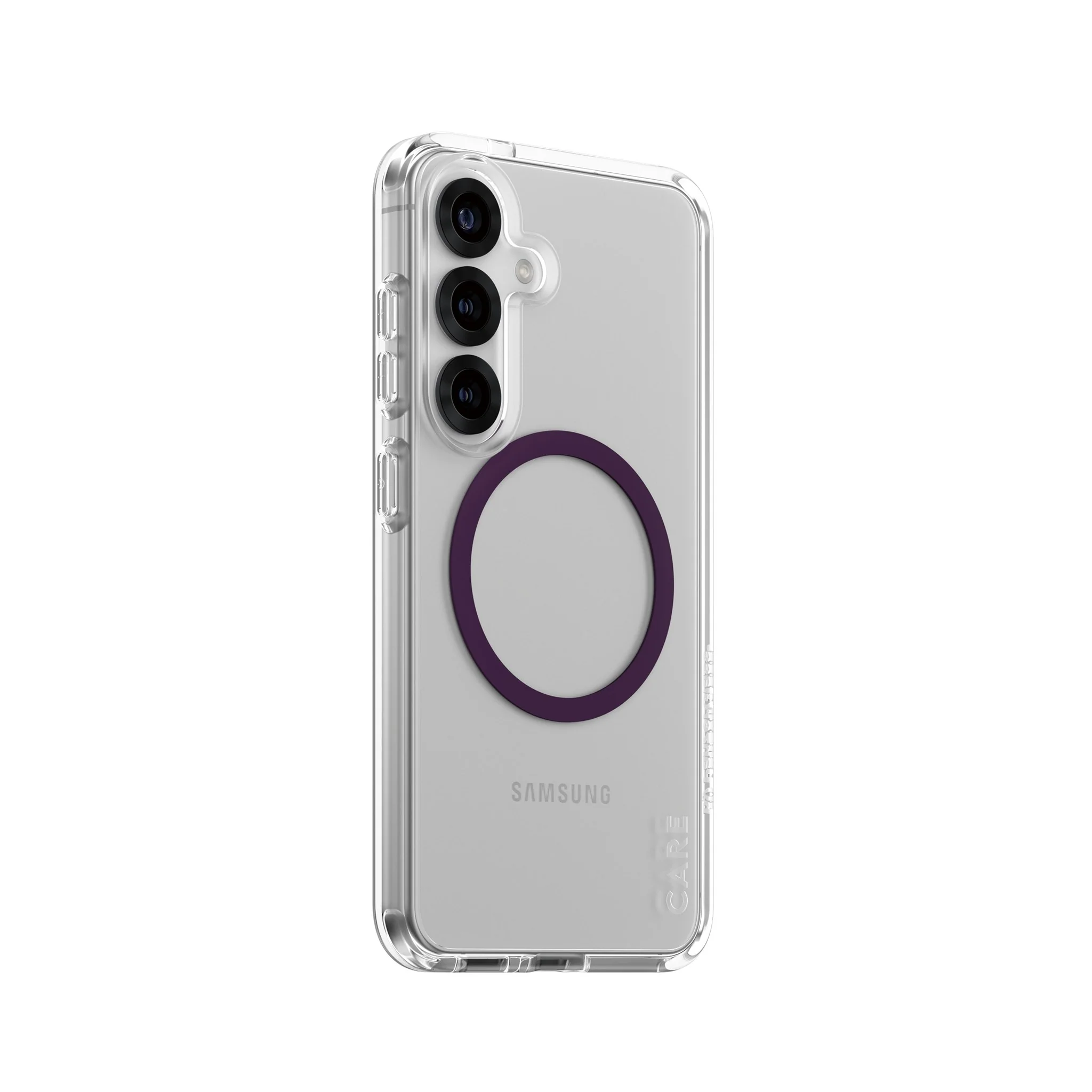 CARE⢠by PanzerGlass® Urban Combat Case Transparent w. Plum Purple Qi Compatible Samsung Galaxy S25