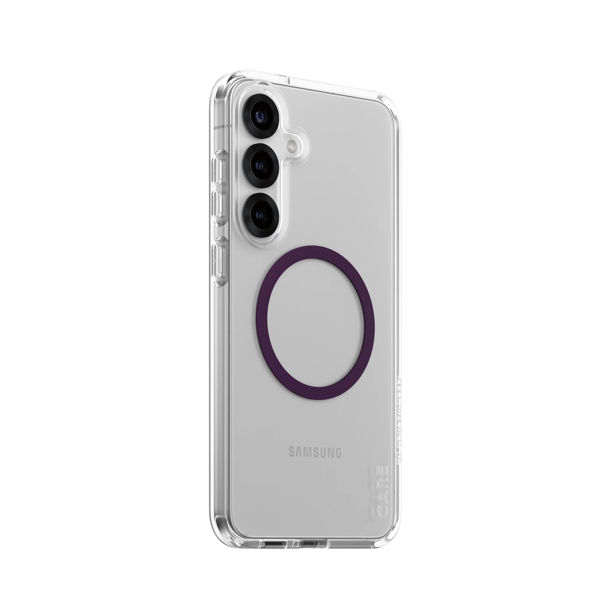 CARE⢠by PanzerGlass® Urban Combat Case Transparent w. Plum Purple Qi Compatible Samsung Galaxy S25+