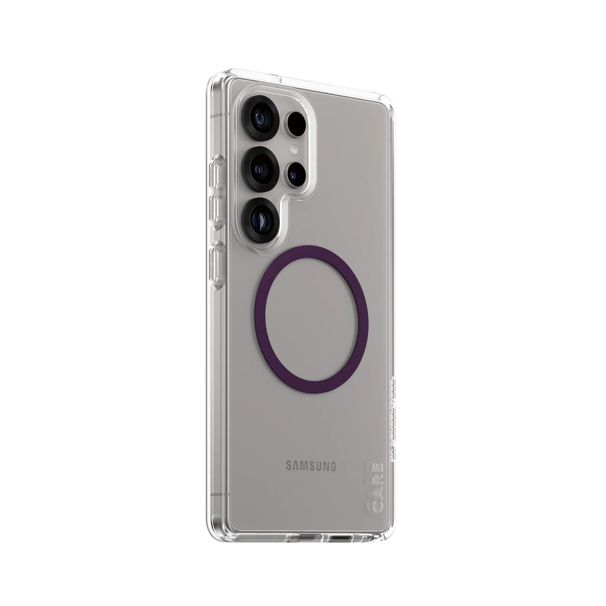 CARE⢠by PanzerGlass® Urban Combat Case Transparent w. Plum Purple Qi Compatible Samsung Galaxy S25 Ultra
