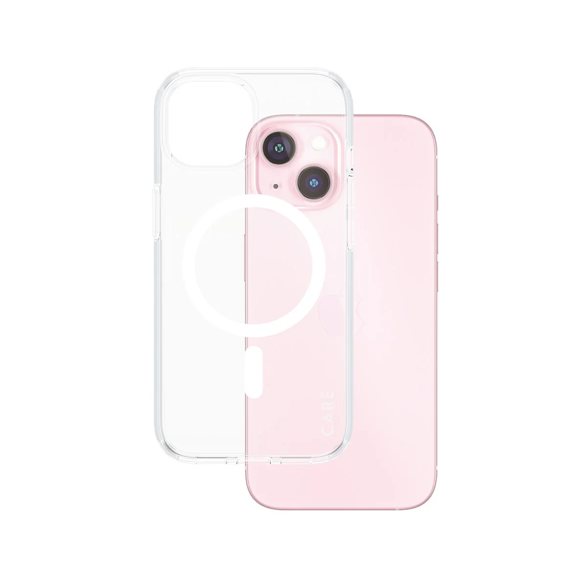 CARE™ by PanzerGlass® Urban Combat Case Transparent w. White MagSafe iPhone 15
