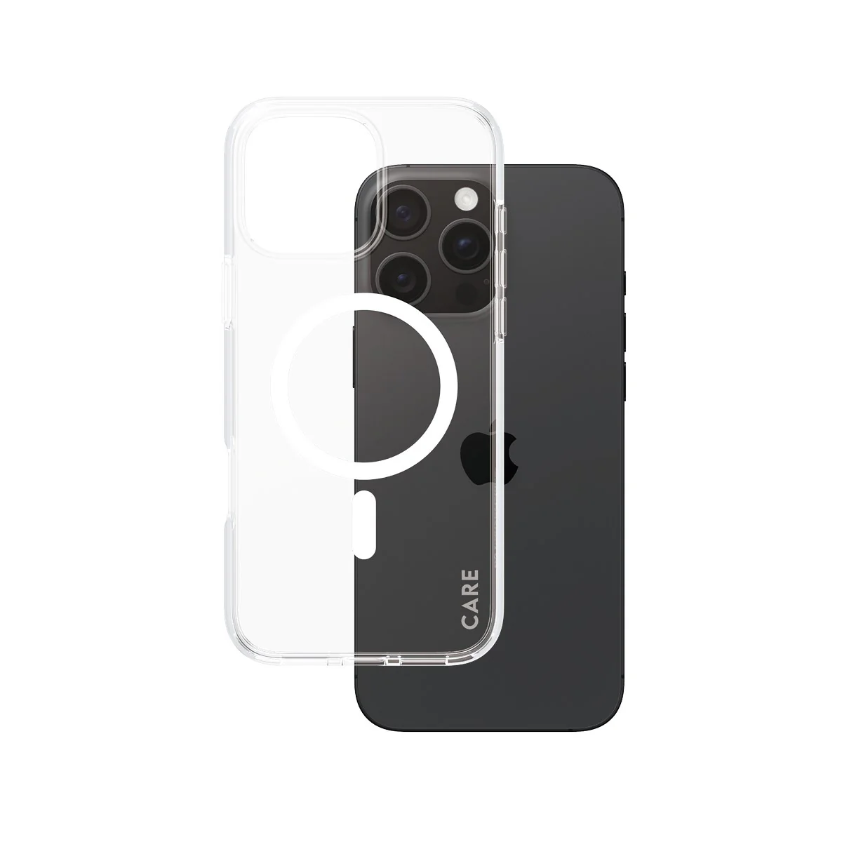 CARE™ by PanzerGlass® Urban Combat Case Transparent w. White MagSafe iPhone 16 Pro Max