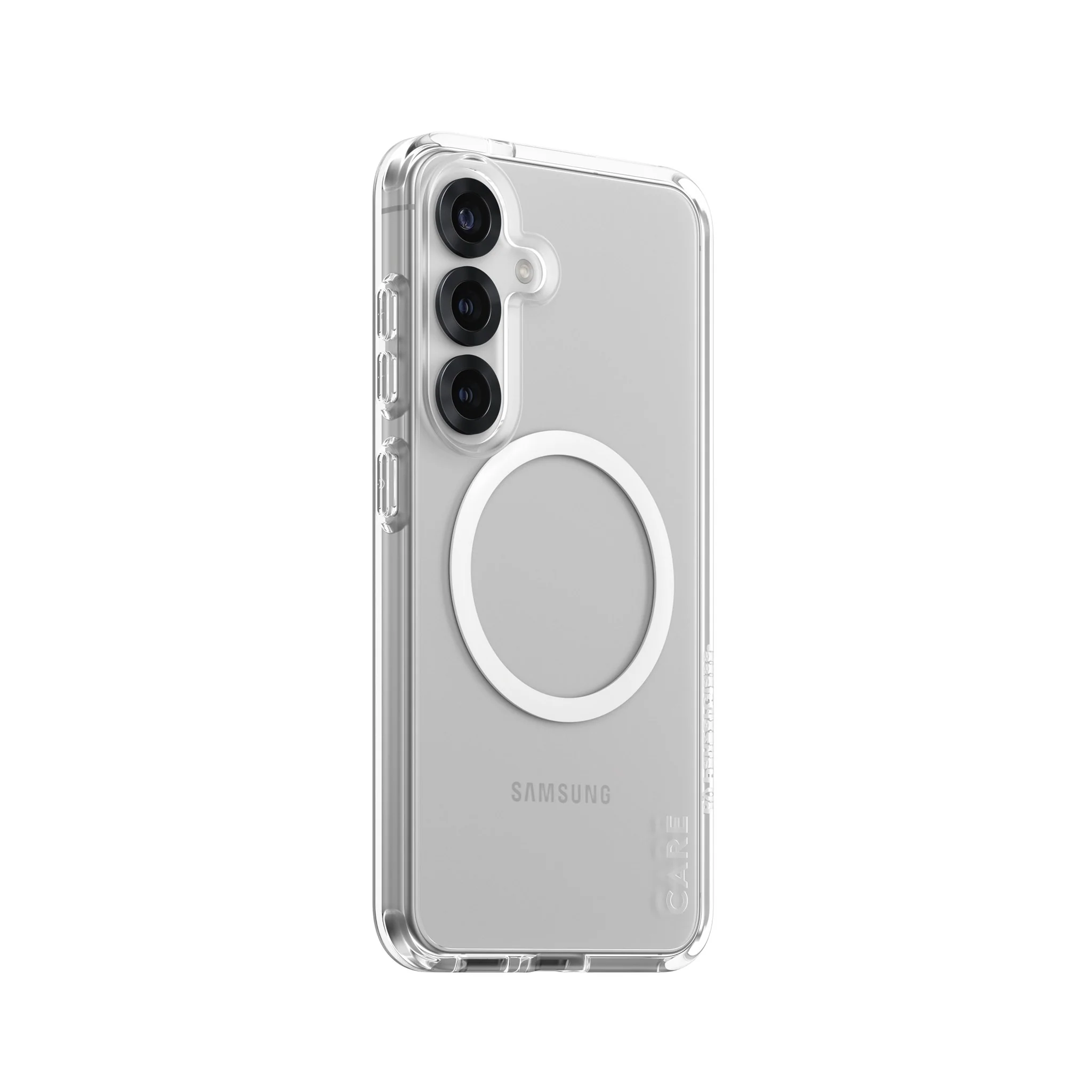 CARE⢠by PanzerGlass® Urban Combat Case Transparent w. White Qi Compatible Samsung Galaxy S25