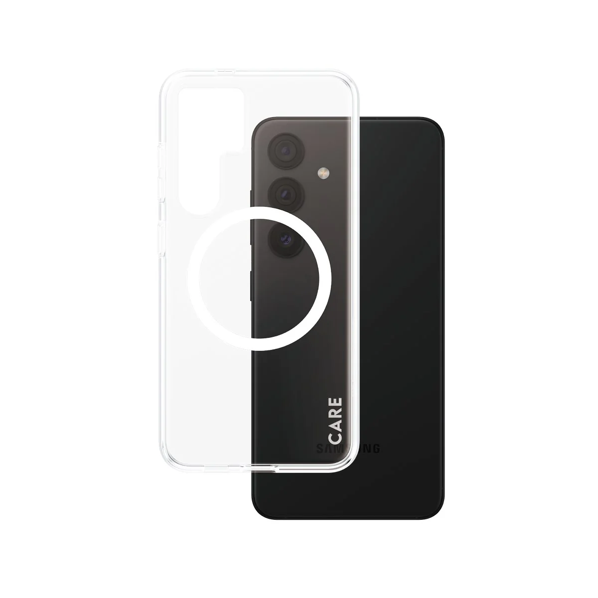CARE⢠by PanzerGlass® Urban Combat Case Transparent w. White Qi Compatible Samsung Galaxy S24