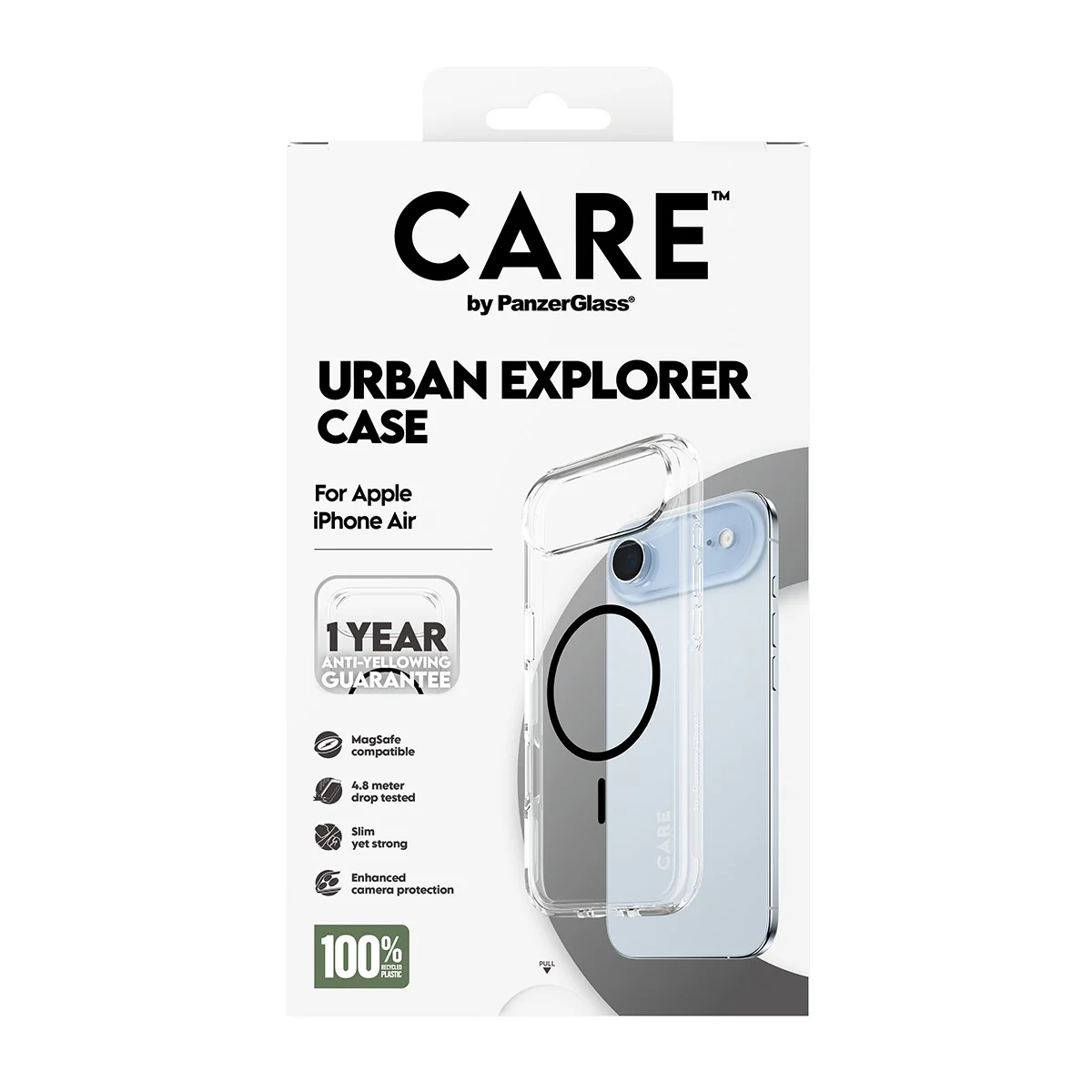 CARE™ by PanzerGlass® Urban Explorer Case Transparent w. Black MagSafe iPhone Air - Image 3