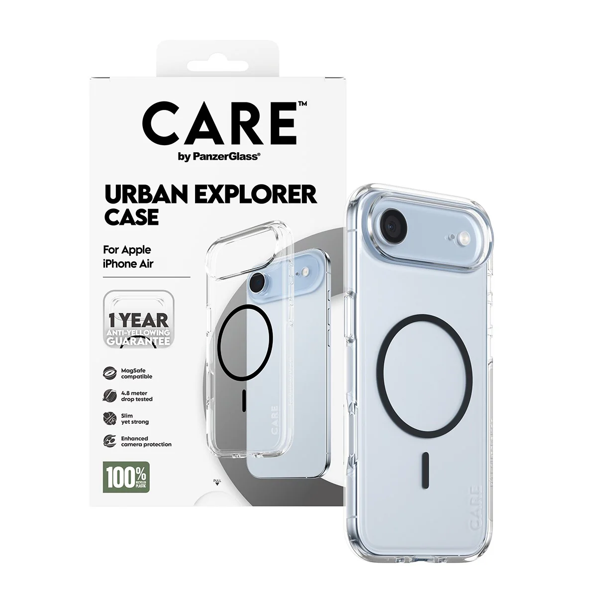 CARE™ by PanzerGlass® Urban Explorer Case Transparent w. Black MagSafe iPhone Air - Image 5