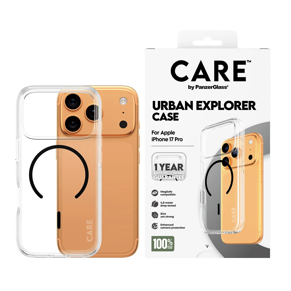 CARE™ by PanzerGlass® Urban Explorer Case Transparent w. Black MagSafe iPhone 17 Pro - Image 2