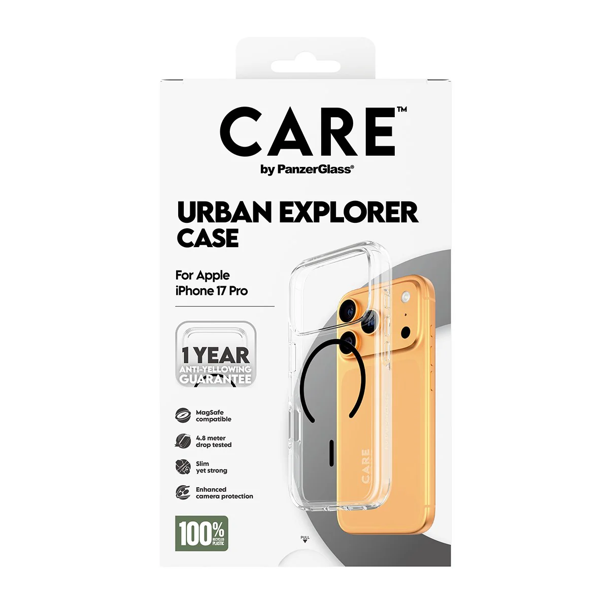 CARE™ by PanzerGlass® Urban Explorer Case Transparent w. Black MagSafe iPhone 17 Pro - Image 3