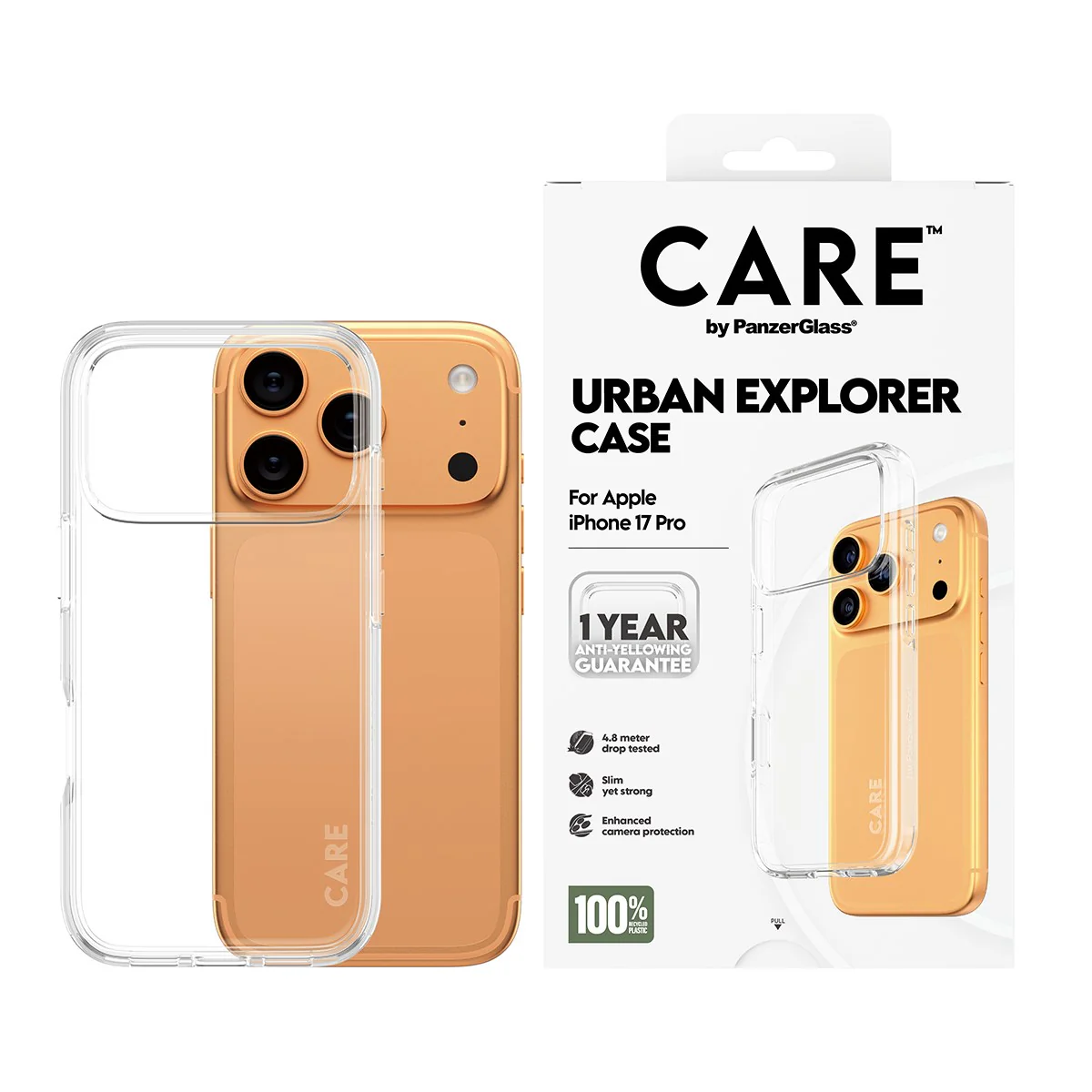 CARE™ by PanzerGlass® Urban Explorer Case Transparent iPhone 17 Pro - Image 2