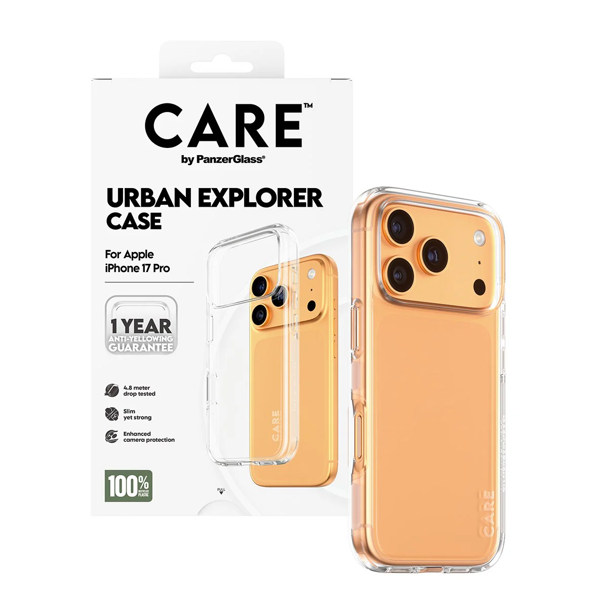 CARE™ by PanzerGlass® Urban Explorer Case Transparent iPhone 17 Pro - Image 5