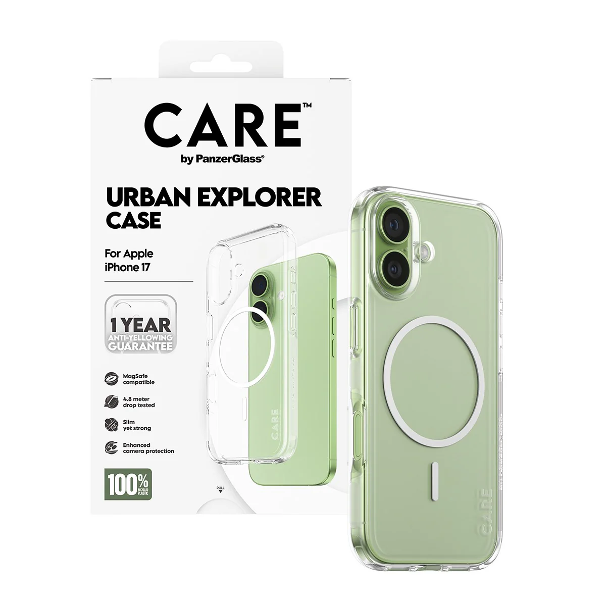 CARE⢠by PanzerGlass® Urban Explorer Case Transparent w. White MagSafe iPhone 17 - Image 5