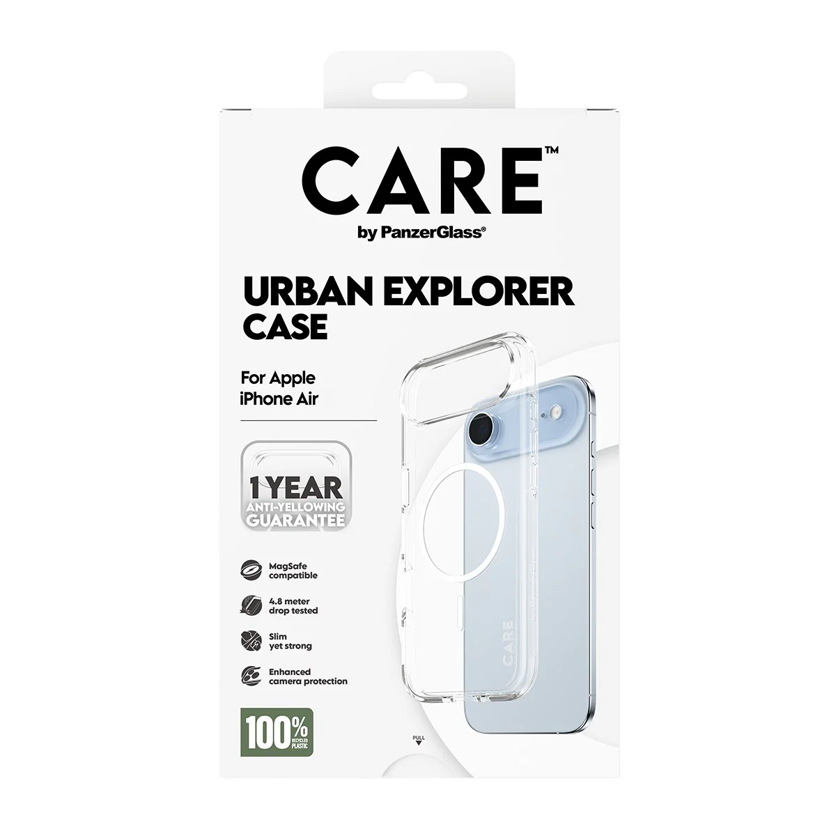 CARE™ by PanzerGlass® Urban Explorer Case Transparent w. White MagSafe iPhone Air - Image 3