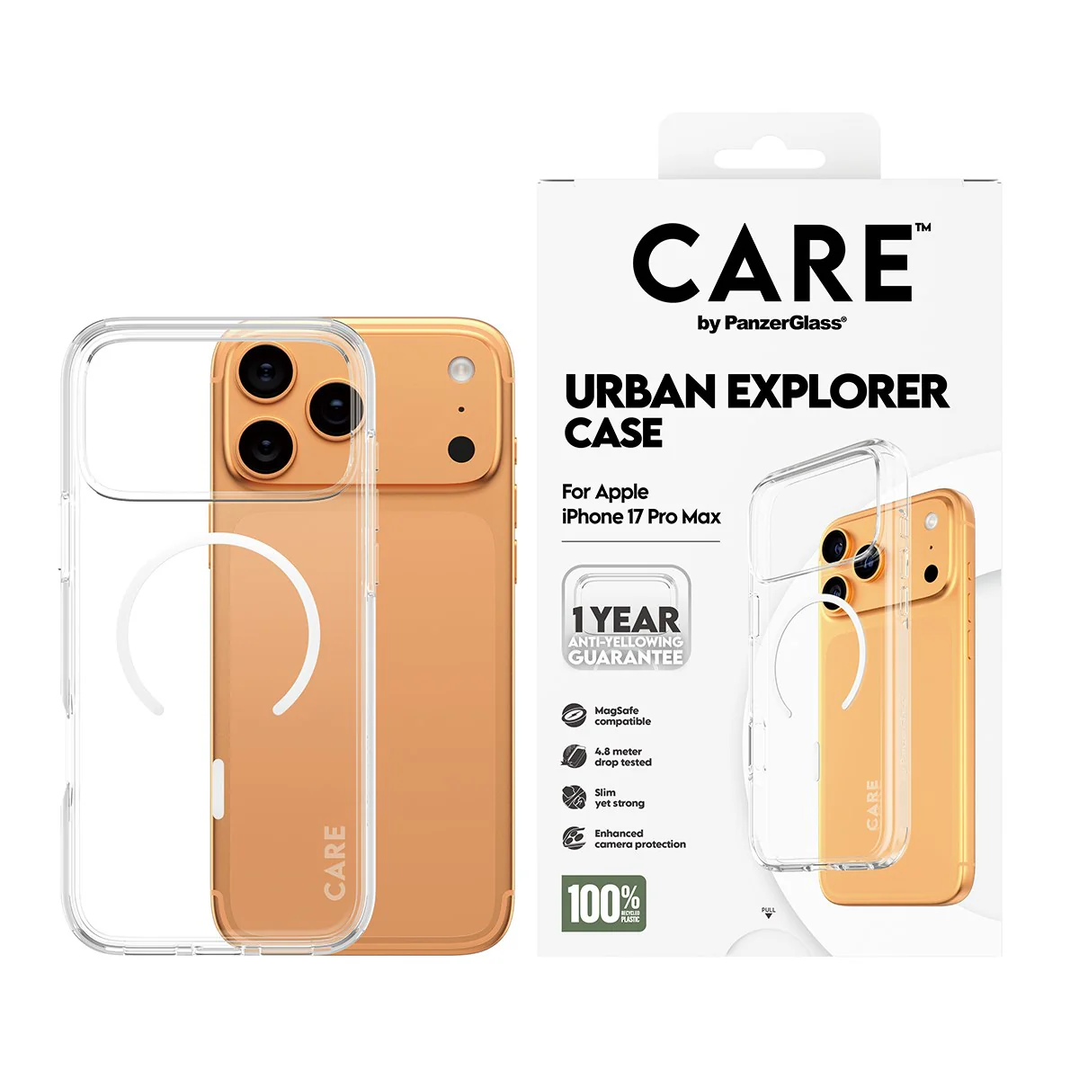 CARE⢠by PanzerGlass® Urban Explorer Case Transparent w. White MagSafe iPhone 17 Pro Max - Image 2