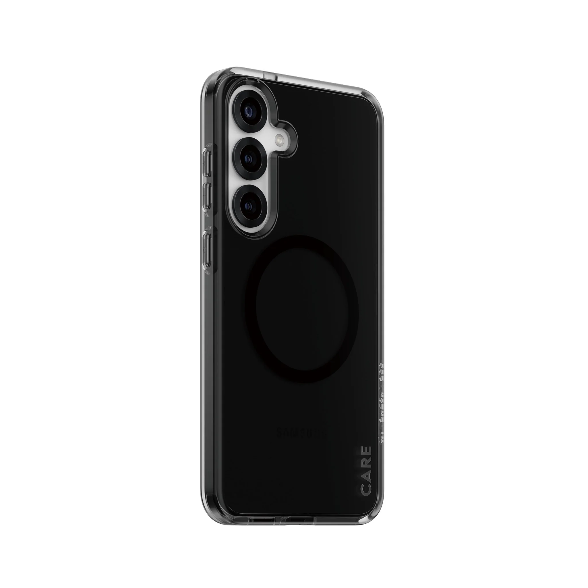 CARE™ by PanzerGlass® Smokey Case w. Black Qi Compatible Samsung Galaxy S25+
