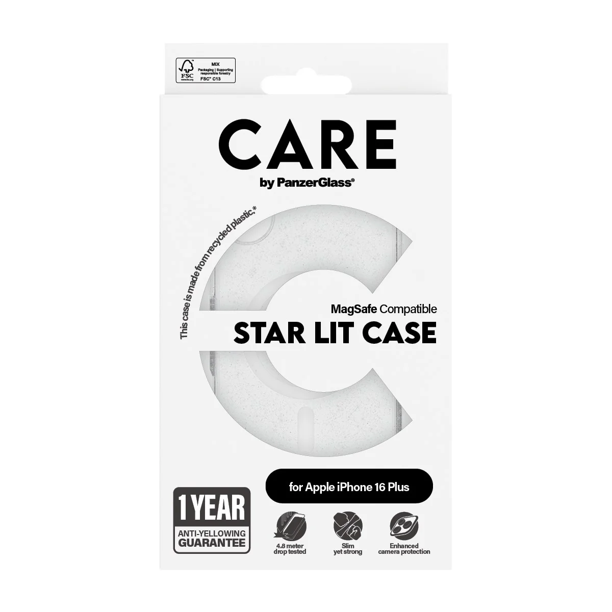 CARE⢠by PanzerGlass® Star Lit Case w. White MagSafe iPhone 16 Plus - Image 3