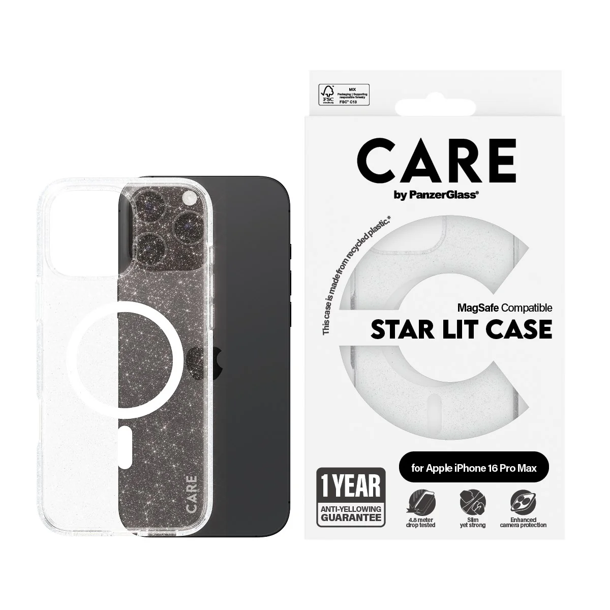 CARE⢠by PanzerGlass® Star Lit Case w. White MagSafe iPhone 16 Pro Max - Image 2