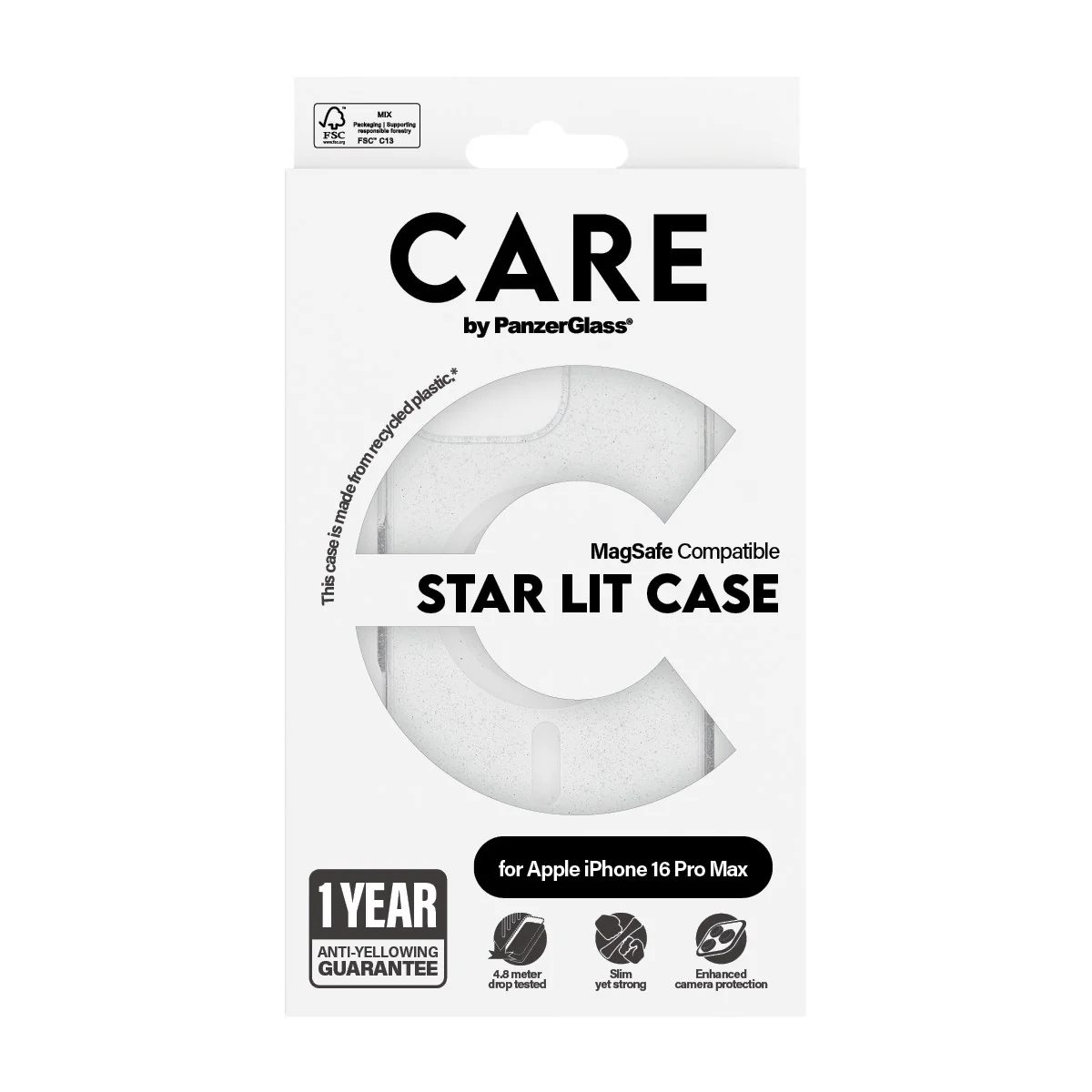 CARE⢠by PanzerGlass® Star Lit Case w. White MagSafe iPhone 16 Pro Max - Image 3