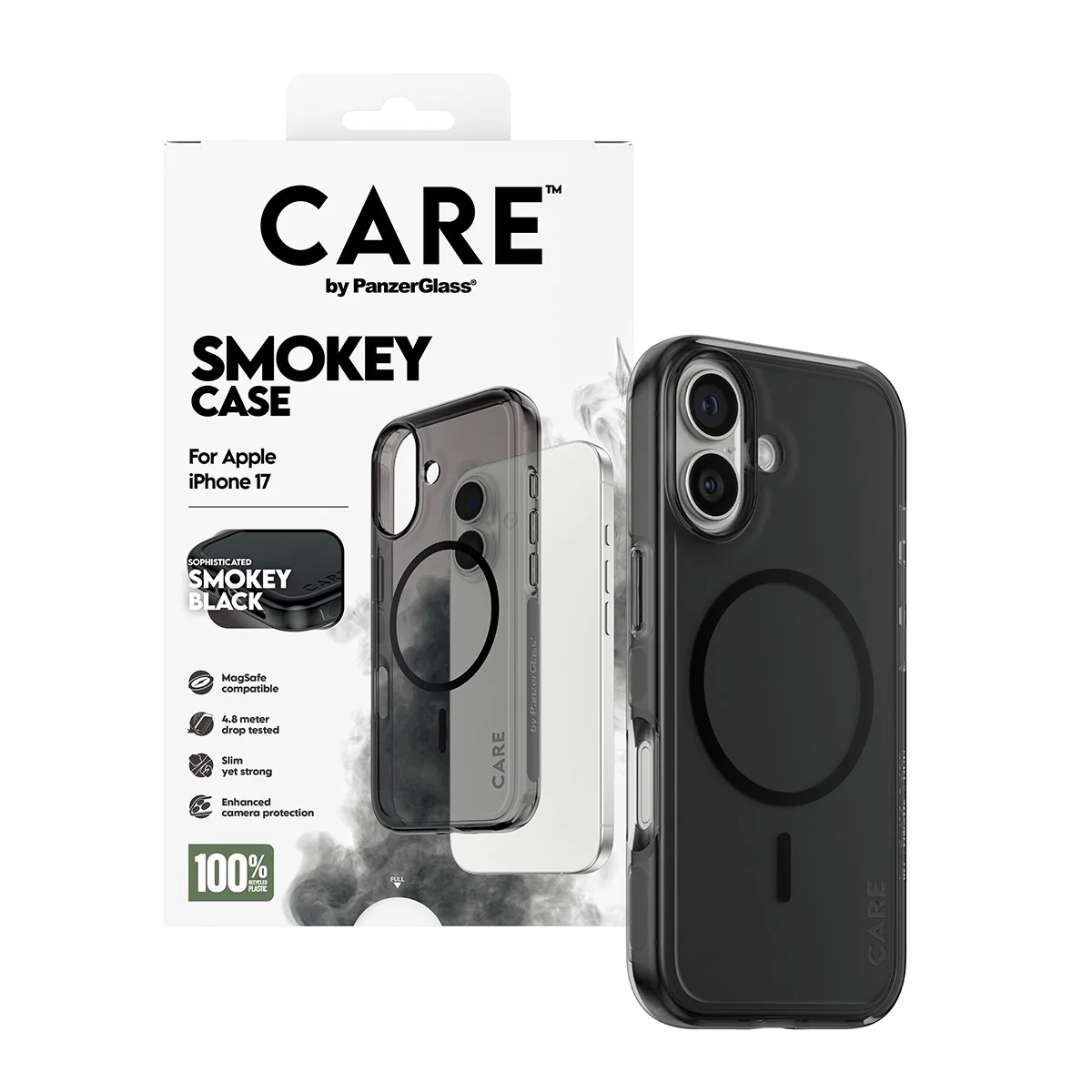 CARE⢠by PanzerGlass® Smokey Case w. Black MagSafe iPhone 17 - Image 5