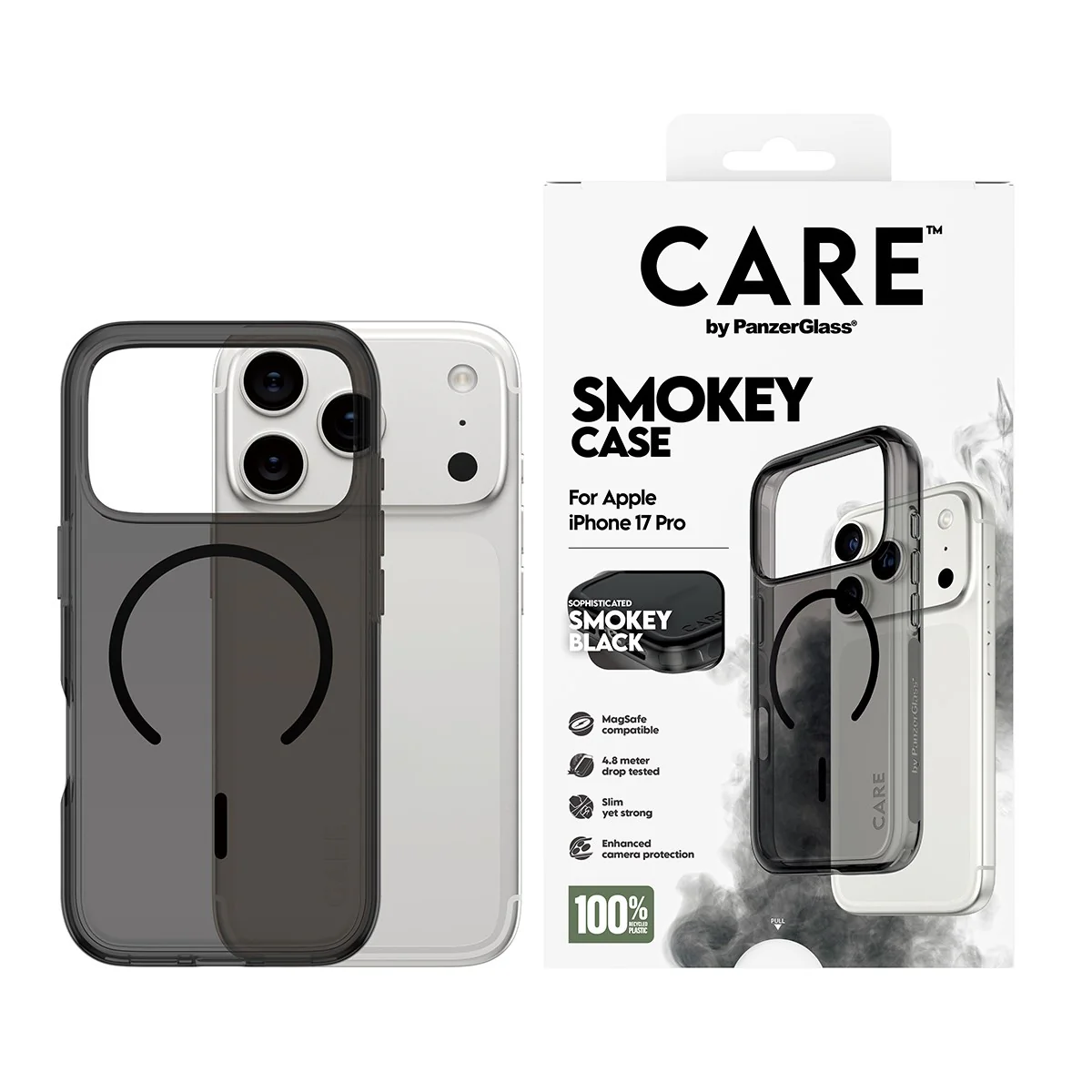 CARE™ by PanzerGlass® Smokey Case w. Black MagSafe iPhone 17 Pro - Image 2