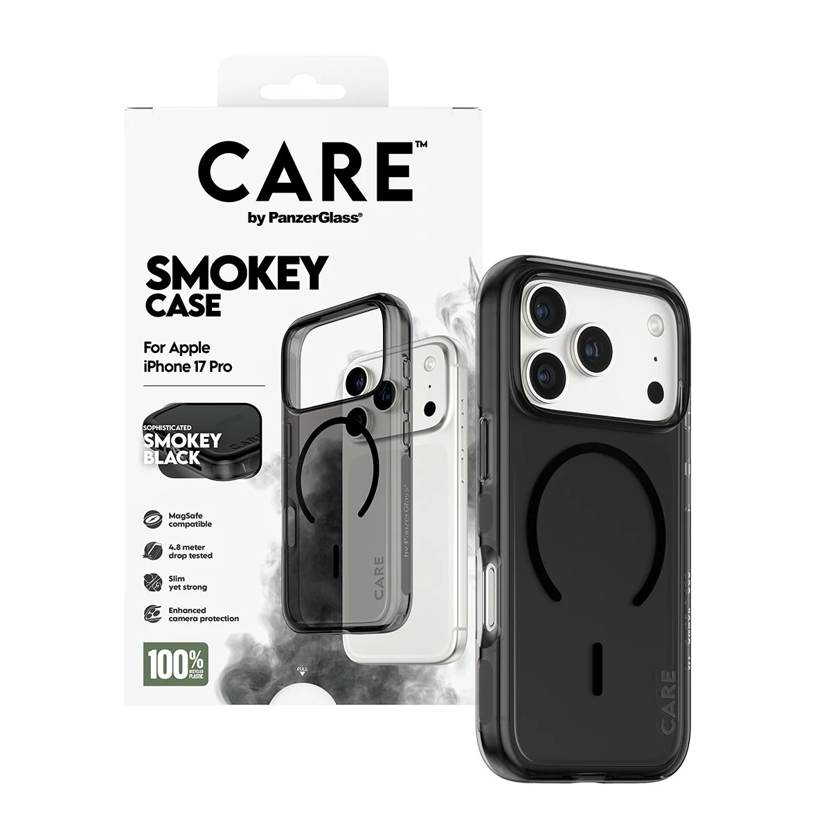 CARE™ by PanzerGlass® Smokey Case w. Black MagSafe iPhone 17 Pro - Image 5
