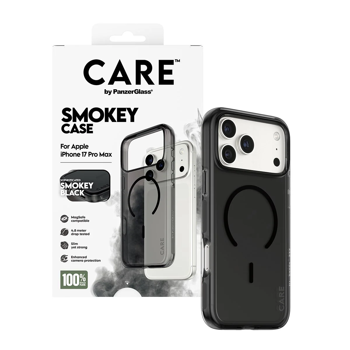 CARE⢠by PanzerGlass® Smokey Case w. Black MagSafe iPhone 17 Pro Max - Image 5