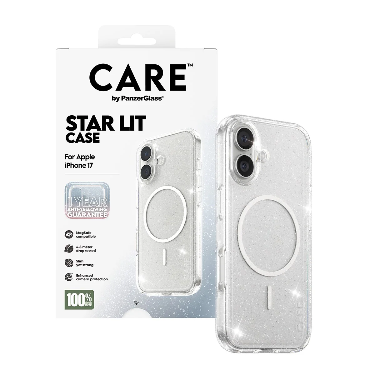 CARE⢠by PanzerGlass® Star Lit Case w. White MagSafe iPhone 17 - Image 5