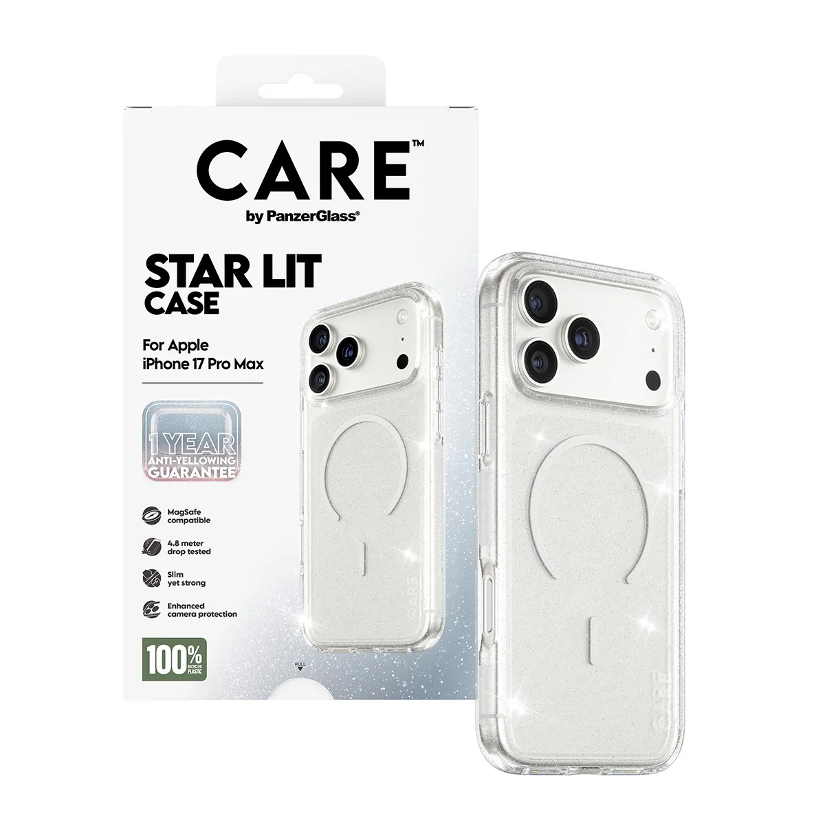 CARE⢠by PanzerGlass® Star Lit Case w. White MagSafe iPhone 17 Pro Max - Image 5