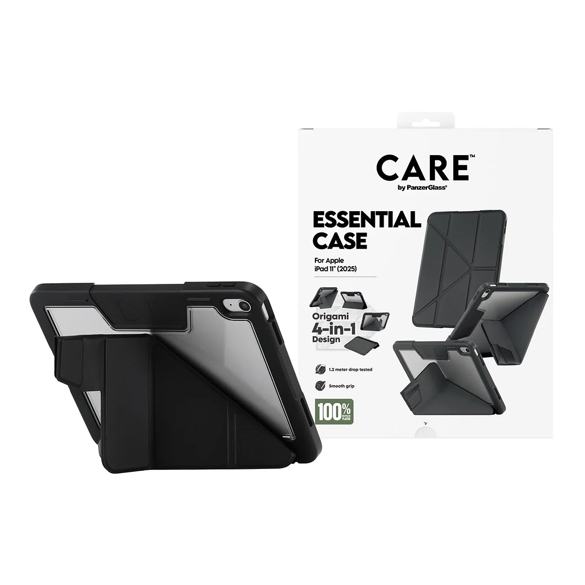 CARE⢠by PanzerGlass®⢠by PanzerGlass Essential Case Black iPad 11" (2025) | iPad 10.9'' (2022) - Image 2
